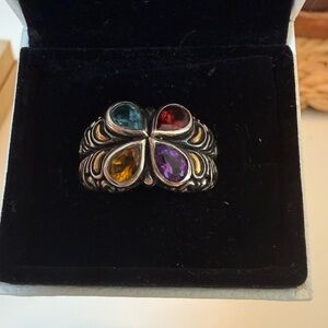 Multicolored Sterling Silver and 18K gold Ring